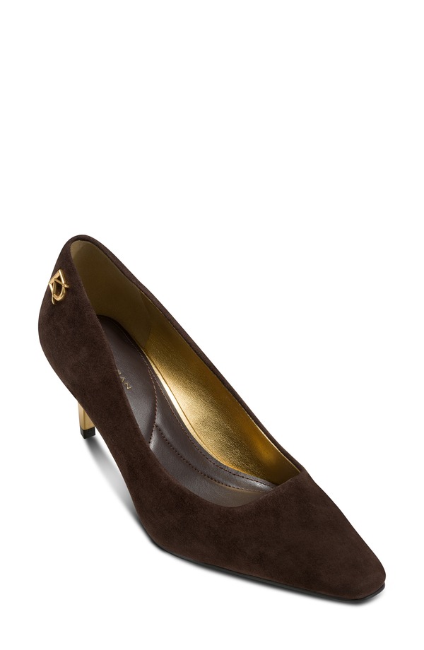 ダナ キャラン ニューヨーク州 レディース シューズ 踵 Donna Karanew York Savita Pump Chocolate 黒茶