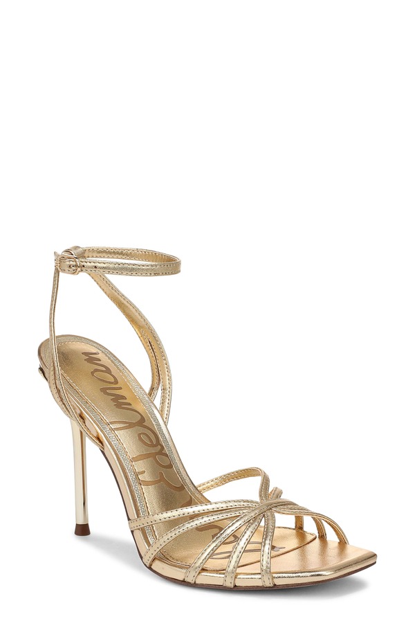 サムエデルマン レディース シューズ 踵 サンダル アンクル Sam Edelman Lili Ankle Strap Sandal Amber Gold 琥珀色