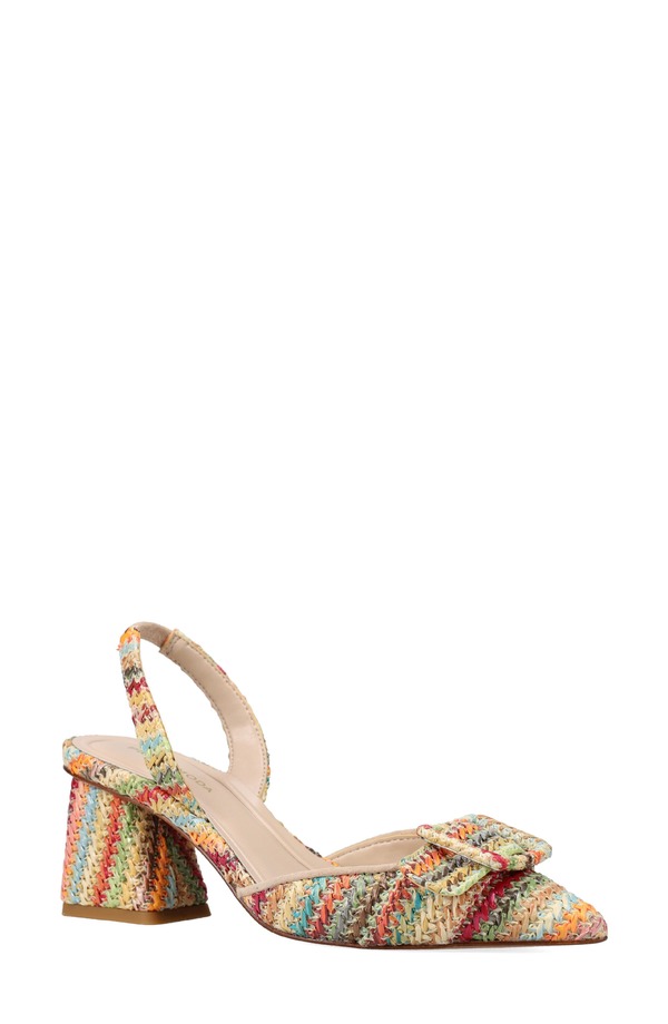 ペレモーダ レディース シューズ ヒール Pelle Moda Imia Slingback Pointed Toe Pump Beige Multi ベージュ