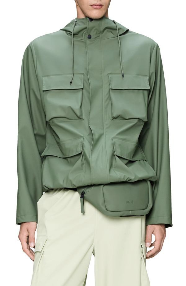 レインズ メンズ アウター ジャケット・ブルゾン Rains Waterproof Cargo Hooded Rain Jacket Well