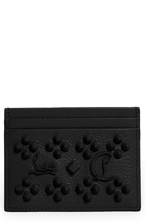 クリスチャン・ルブタン レディース バッグ レザー Christian Louboutin Kiosimpleather Card Case BLACK/ ULTRA BLACK ブラック｜ReVida 店