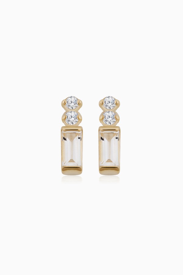 オラディナ レディース アクセサリー ピアス・イヤリング Oradina 14K Yellow Goldemi Fresco Studs Yellow Gold イエロー｜ReVida 店