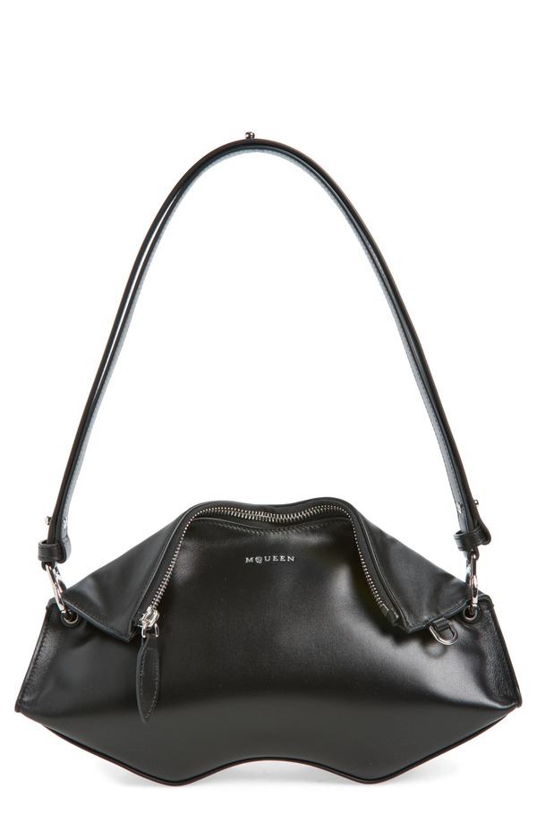 マックイーン レディース バッグ レザー McQueen Manta Leather Clutch BLACK/ SILVER ブラック｜ReVida 店