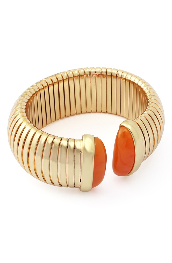 カートジェイガーロンドン レディース アクセサリー ブレスレット・バングル・アンクレット Kurt Geiger London Large Metal Stretch Cuff Bracelet GOLD ゴールド｜ReVida 店