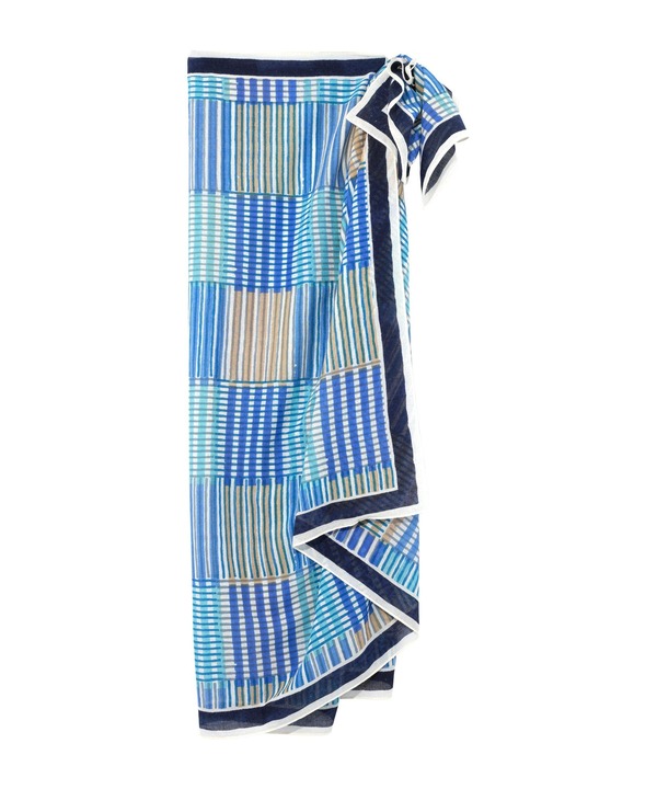 エコー レディース アクセサリー マフラー・ストール・スカーフ Echo Stripe Illusion Sarong And Bag Ultramarine ストライプ｜ReVida 店