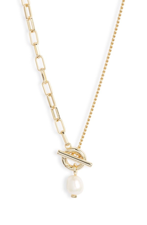 ケンドラスコット レディース アクセサリー ネックレス・チョーカー レース Kendra Scott Leighton Cultu red Freshwater Pearl Toggle Necklace GOLD WHITE PEARL ホワイト|ReVida 店