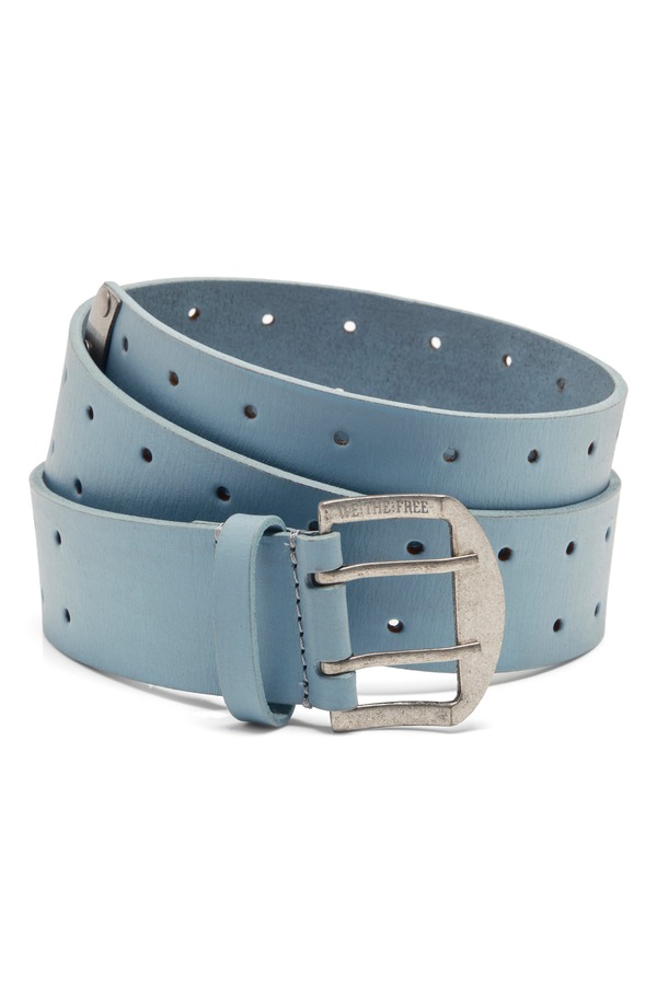 フリーピープル レディース アクセサリー ベルト レザー Free People WTF Double Cross Leather Belt LAKE TAHOE|ReVida 店