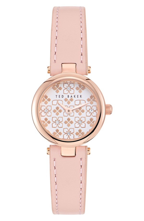 テッドベーカー レディース アクセサリー 腕時計 レザー Ted Baker Jolyye Leather Strap Watch 24mm PINK ピンク|ReVida 店