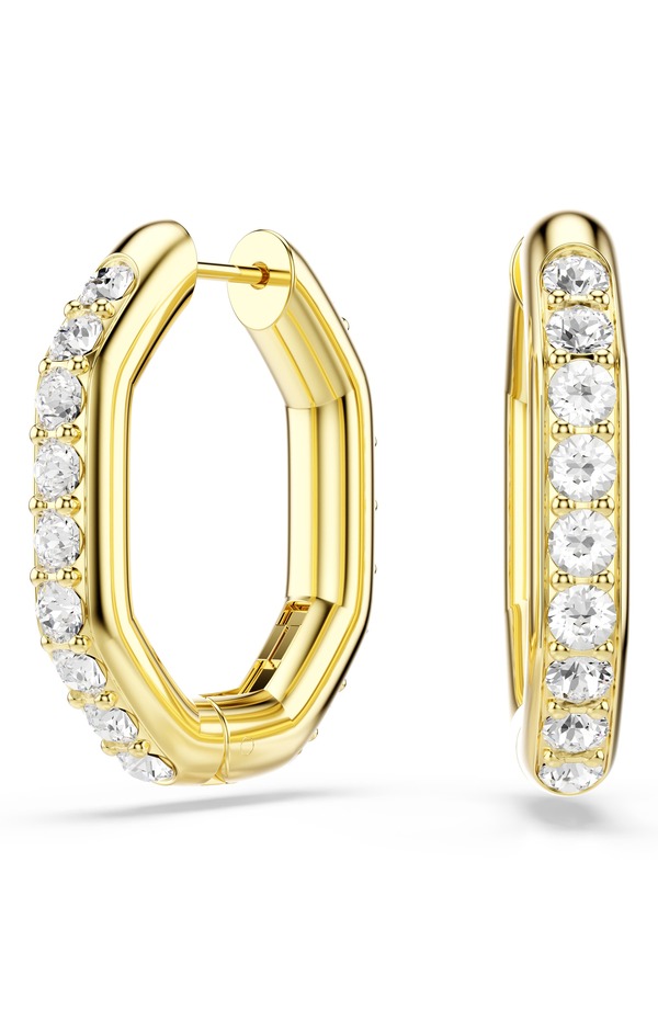 スワロフスキー レディース アクセサリー ピアス・イヤリング Swarovski Dextera Crystal Hoop Earrings GOLD ゴールド｜ReVida 店