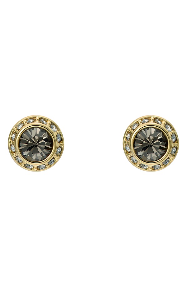 テッドベーカー レディース アクセサリー ピアス・イヤリング Ted Baker Soletia Solitaire Sparkle Crystal Stud Earrings GOLD TONE/ BLACK CRYSTAL ブラック｜ReVida 店