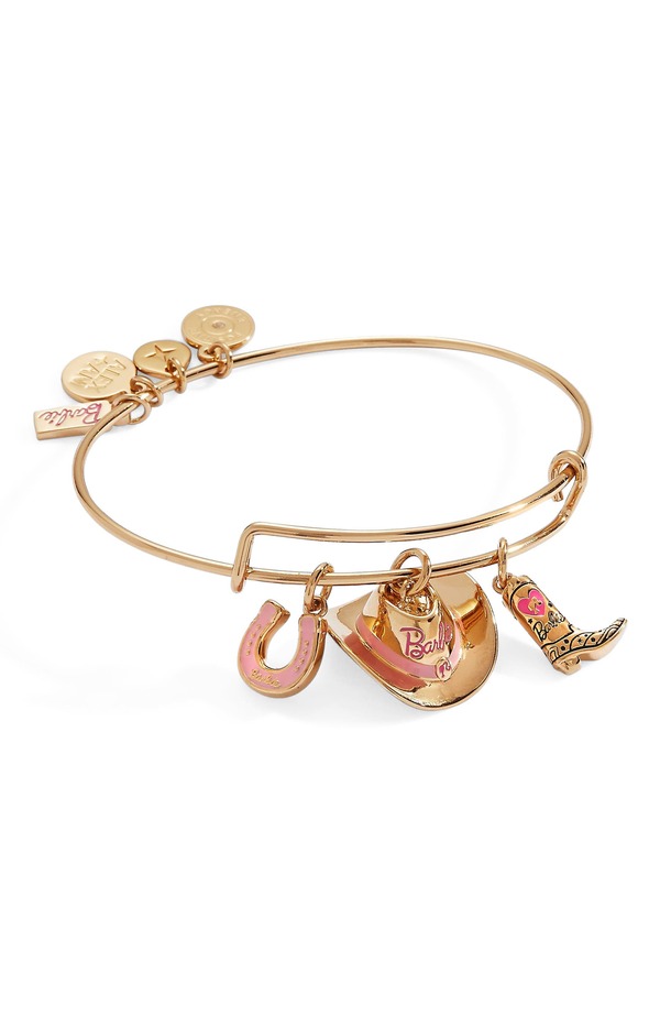 アレックスアンドアニ レディース アクセサリー ブレスレット・バングル・アンクレット Alex and Ani Barbie Western Trio Charm Bangle Bracelet Gold ゴールド|ReVida 店