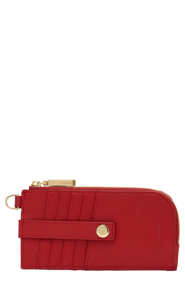 ハミット レディース アクセサリー 財布 レザー HAMMITT 210 East Leather Continental Wallet CHILI RED/ GOLD レッド|ReVida 店