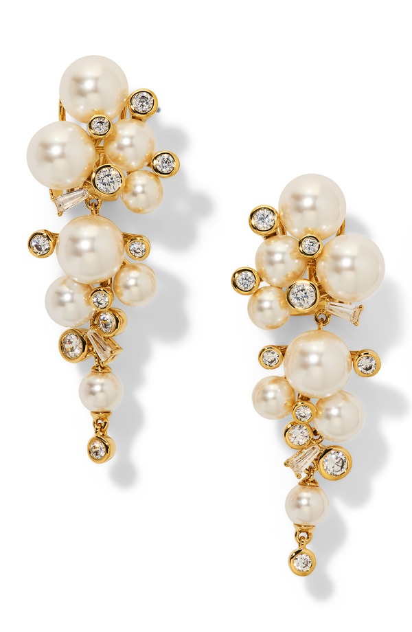 ナディール レディース アクセサリー ピアス・イヤリング Nadrimitation Pearl & Cubic Zirconia Cascadearrings GOLD ゴールド｜ReVida 店