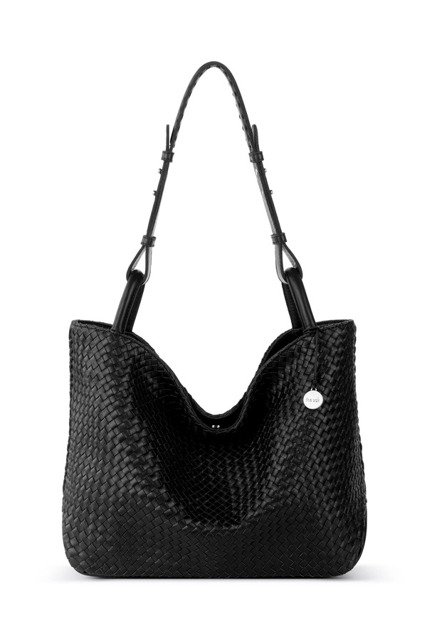 ザサック レディース バッグ レザー The Sak Los Feliz Medium Tote Woven Leather Bag Black Woven ブラック｜ReVida 店