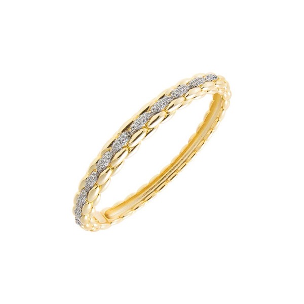 バイ アディナ エデン レディース アクセサリー ブレスレット・バングル・アンクレット BY ADINA EDEN Pave Thin Chain Band Eternity Bangle Gold ゴールド｜ReVida 店 31,070円