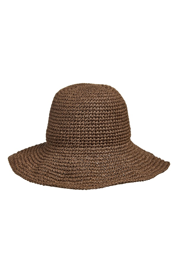 ファレティ レディース アクセサリー 帽子 Faherty Floppy Straw Sun Hat CHOCOLATE チョコレート｜ReVida 店