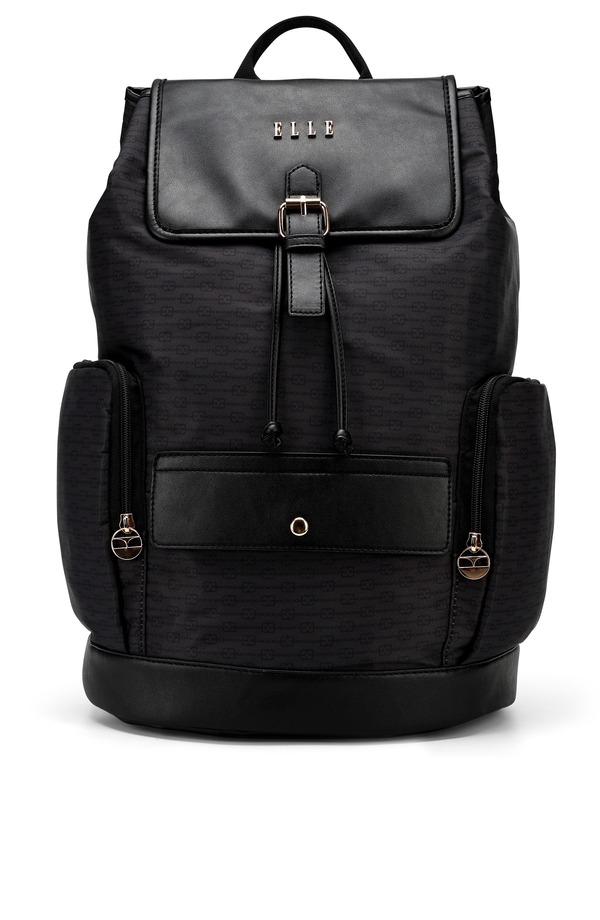 エル レディース バッグ バックパック・リュックサック ELLEleganza 25L Monogram Backpack Black ブラック｜ReVida 店