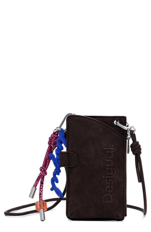 デジグアル レディース バッグ レザー フェイクレザー Desigual Faux Leather Crossbody Wallet DARK BROWN ブラウン｜ReVida 店
