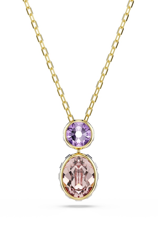 スワロフスキー レディース アクセサリー ネックレス・チョーカー レース Swarovski Chroma Reversible Pendent Necklace GOLD/ WHITE ホワイト|ReVida 店