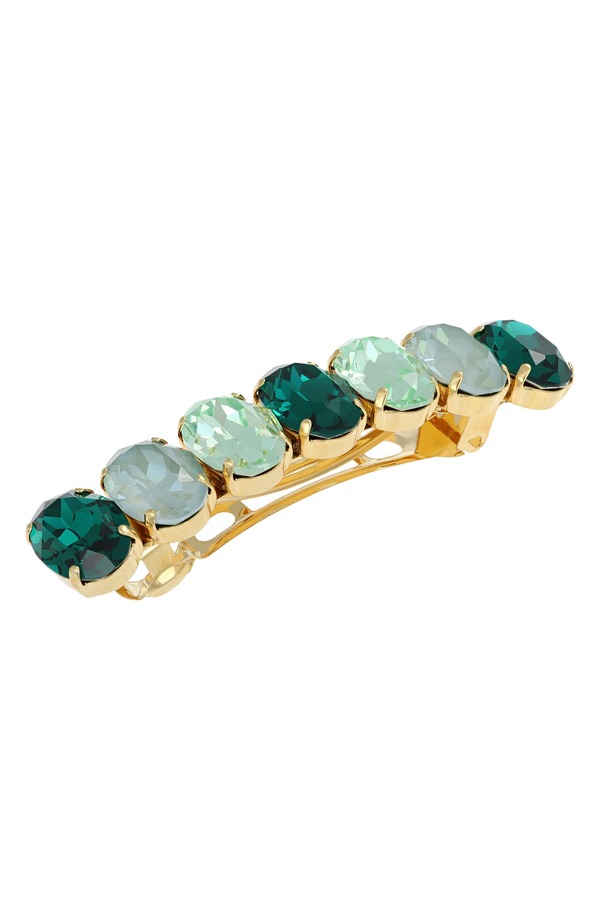 エル・エリクソン レディース アクセサリー L. Ericksonaomi Jeweled BarretteMERALD/ AGAVE IGNITE エメラルド|ReVida 店