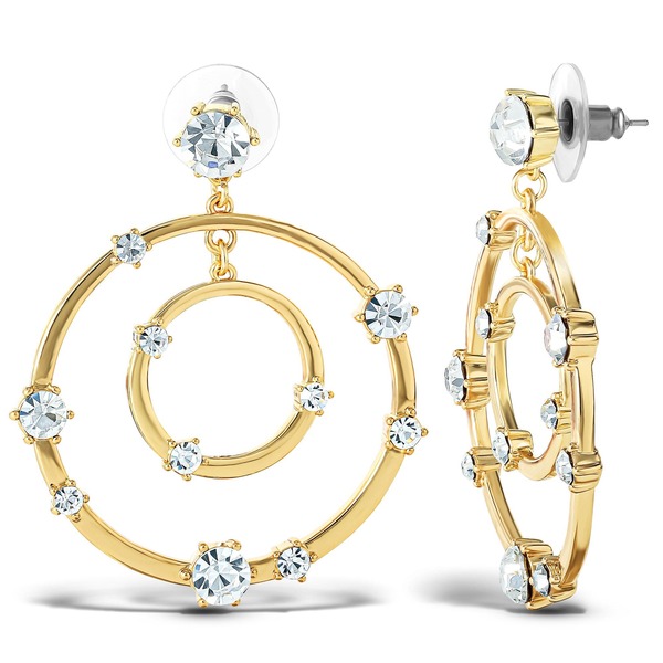 ジェシカシンプソン レディース アクセサリー ピアス・イヤリング Jessica Simpson Orbital Crystal Drop Earrings Gold ゴールド|ReVida 店