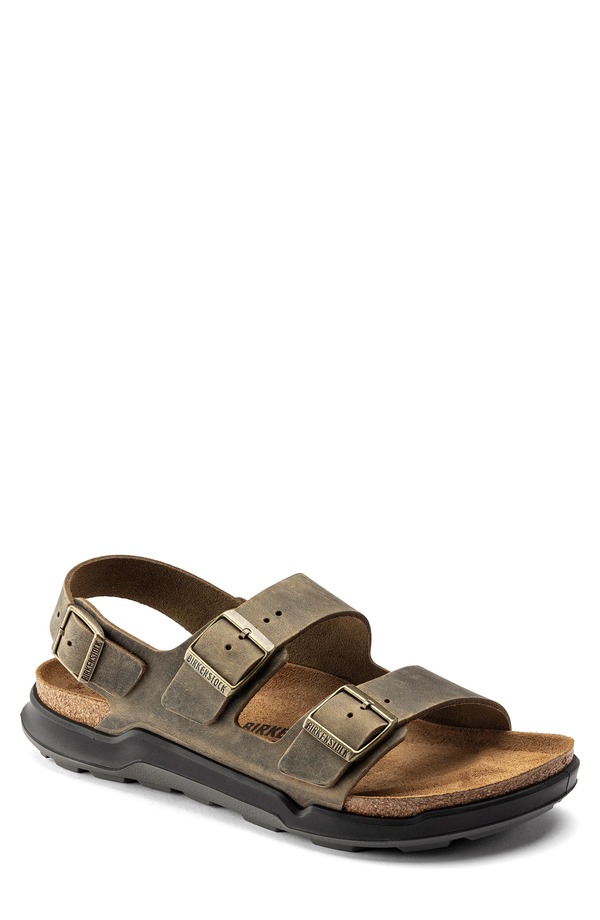 ビルケンシュトック メンズ シューズ サンダル Birkenstock Milano Slingback Sandal Faded Khaki カーキ