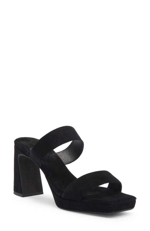 ジェフリー キャンベル レディース シューズ 踵 プラットホーム サンダル Jeffrey Campbell Danity Platform Slide Sandal Black Suede 黒いこと