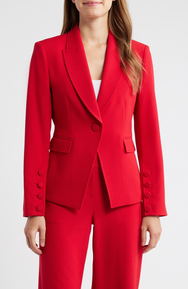 タハリエーエスエル レディース アウター ジャケット・ブルゾン ブレザー Tahari ASL One-Button Blazer Lipstick
