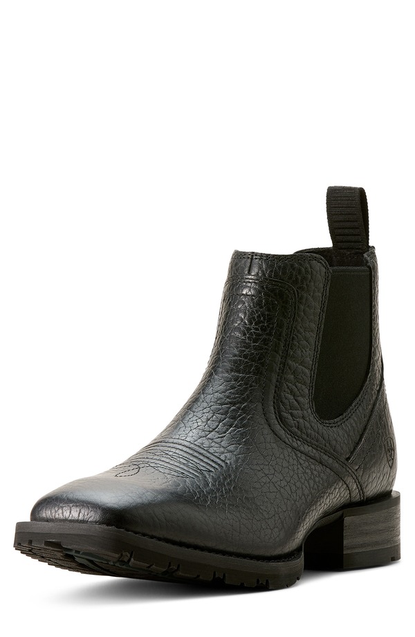 アリアト メンズ シューズ ブーツ・レインブーツ チェルシーブーツ チェルシー Ariat Hybrid Low Boy Western Chelsea Boot Black Adobe ブラック