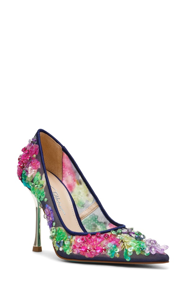 ベッツィジョンソン レディース シューズ パンプス Betsey Johnsonetta Pointed Toe Pump Navy Multi 米国海軍