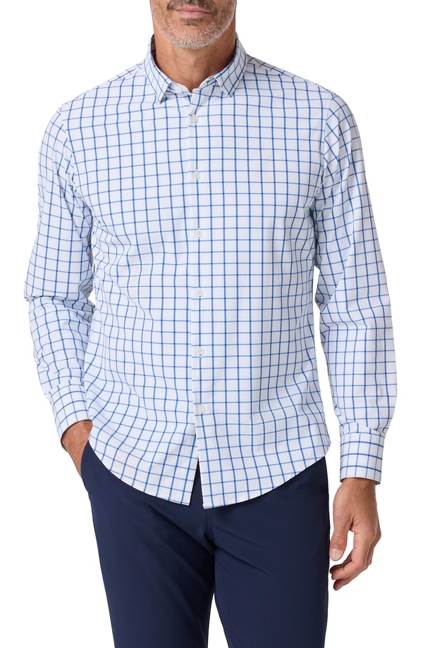 ミズンメイン メンズ トップス シャツ Mizzen+Main Leeward No-Tuck Button-Up Shirt White ホワイト