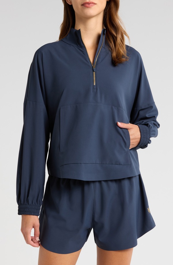 ローヌ レディース アウター ジャケット・ブルゾン Rhone Mirage Water-Repellent Half-Zip Jacket Navy Blue ネイビー