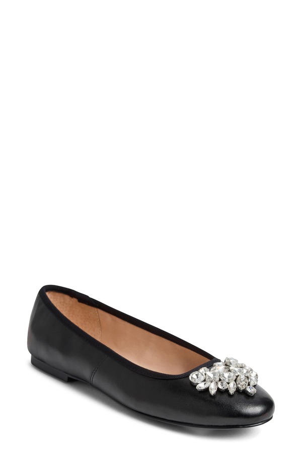 ジャックロジャース レディース シューズ パンプス Jack Rogers Ellina Embellished Ballet Flat Black ブラック｜ReVida 店