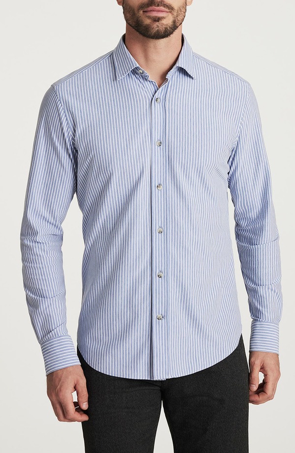 ３４ヘリテージ メンズ トップス シャツ 34 Heritage Stripe Button-Up Shirt Blue ブルー