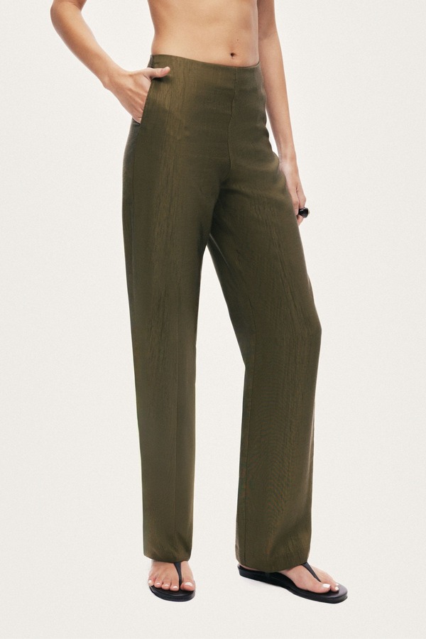 ノクチューン レディース ボトムス レギンス パンツ Nocturne Straight-Leg Tailored Pants Khaki カーキ
