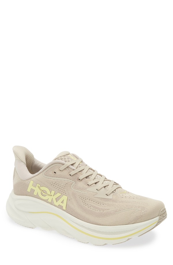 ホカオネオネ メンズ シューズ スニーカー HOKA Clifton 10 Running Shoe Raw Linen / Stone ストーン