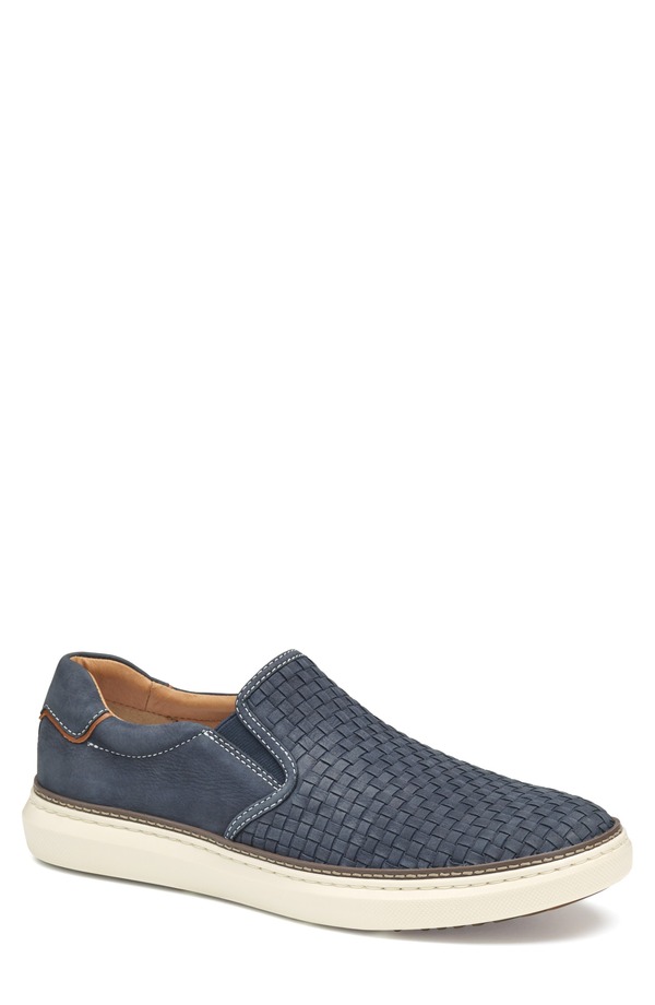 ジョンストンアンドマーフィー メンズ シューズ スニーカー Johnston & Murphy McGuffey 2 Woven Slip-On Sneaker Navy Woven Tumbled Nubuck ネイビー