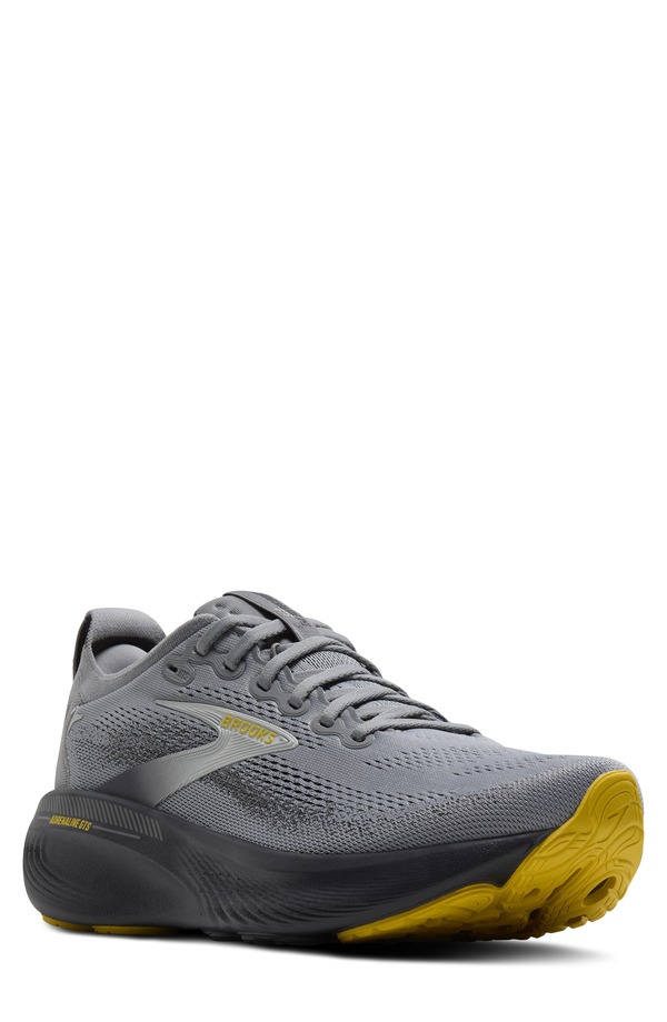 ブルックス メンズ シューズ スニーカー Brooks Adrenaline GTS 25 Running Shoe Primer Grey/ Ebony/ Jasmin グレー