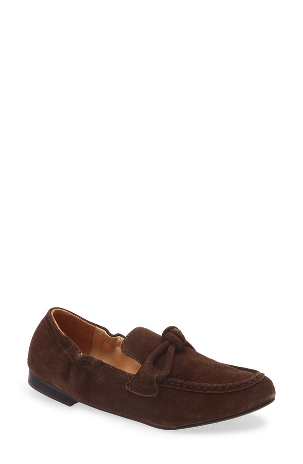 黒茶青色 レディース シューズ スリッポン・ローファー Chocolat Blu Anya Loafer Chocolate Suede 黒茶 ローファー-靴