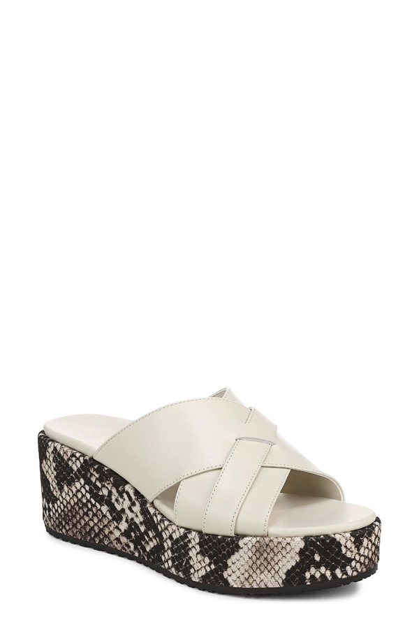 バイオニック レディース シューズ ヒール サンダル Vionic Dawn Sandal Cream Snake クリーム