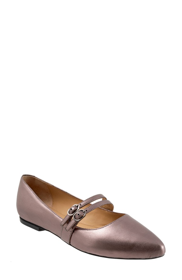 トロッターズ レディース シューズ パンプス Trotters Emerald Pointed Toe Mary Jane Flat Rose Pewter ピューター