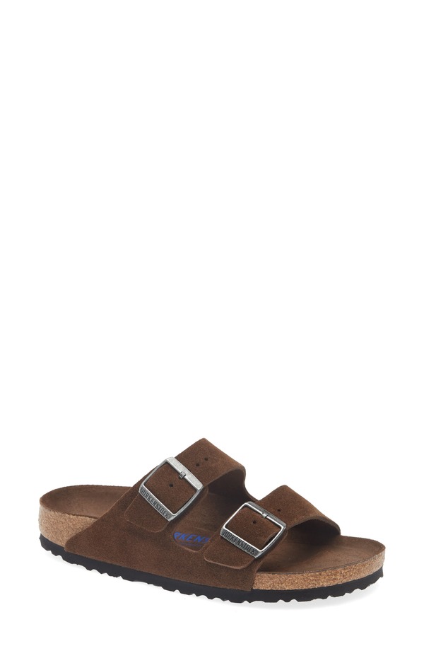 ビルケンシュトック レディース シューズ サンダル Birkenstock Arizona Soft Footbed Slide Sandal Carafe Suede｜ReVida 店