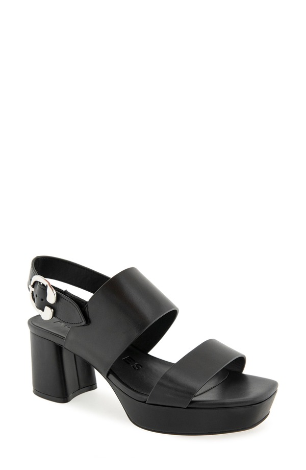エアロソールズ レディース シューズ ヒール プラットフォーム サンダル Aerosoles Prym Platform Sandal Black ブラック｜ReVida 店