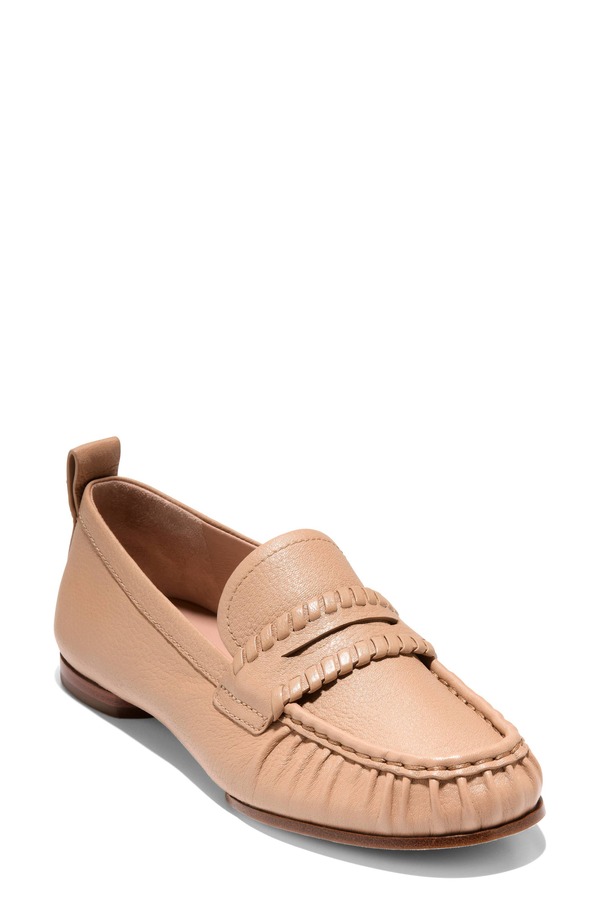 電話を掛けるハーン レディース シューズ スリッポン・ローファー Cole Haan Danby Traveloafer Tuscan Sand Leather 真砂 レディース靴-靴