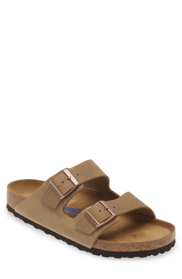 ビルケンシュトック メンズ シューズ サンダル Birkenstock Arizona Soft Slide Sandal Tobaccoiled Leather メンズ靴-スリッポン-靴