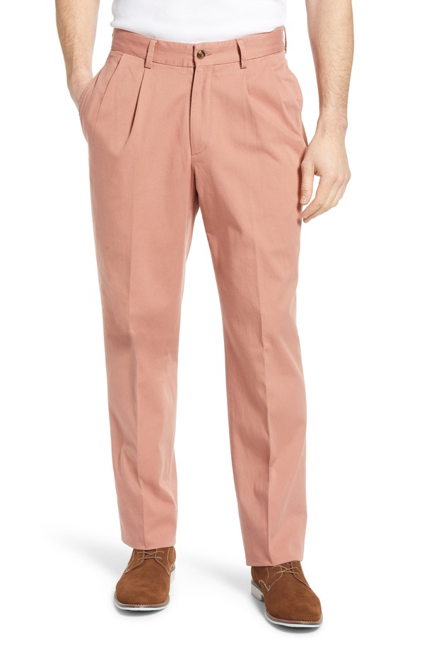 ベール メンズ ボトムス カジュアルパンツ プリーツ Berle Charleston Khakis Pleated Chino Pants Charleston Brick|ReVida 店