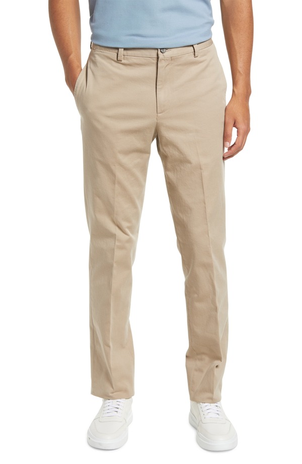 頭を覆う物 メンズ ボトムス 心地よいズボン下 綿織物 Berle Charleston Khakis Trim Fit Cotton Twill Chinos Khaki カーキ