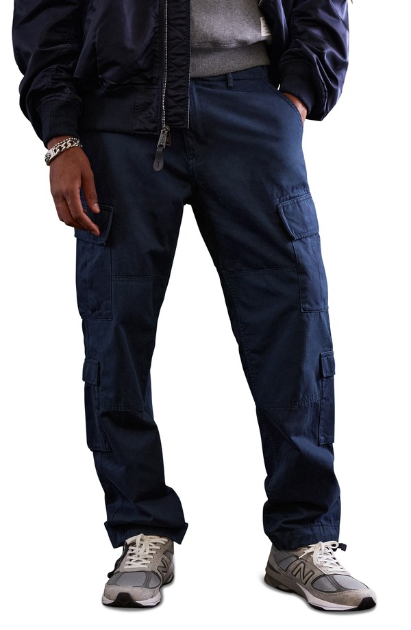 アルファインダストリーズ メンズ ボトムス 心地好いズボン下 引っ切り無い カーゴパンツ Alpha Industries ACU Straight Leg Cargo Pants Replica Blue 青み