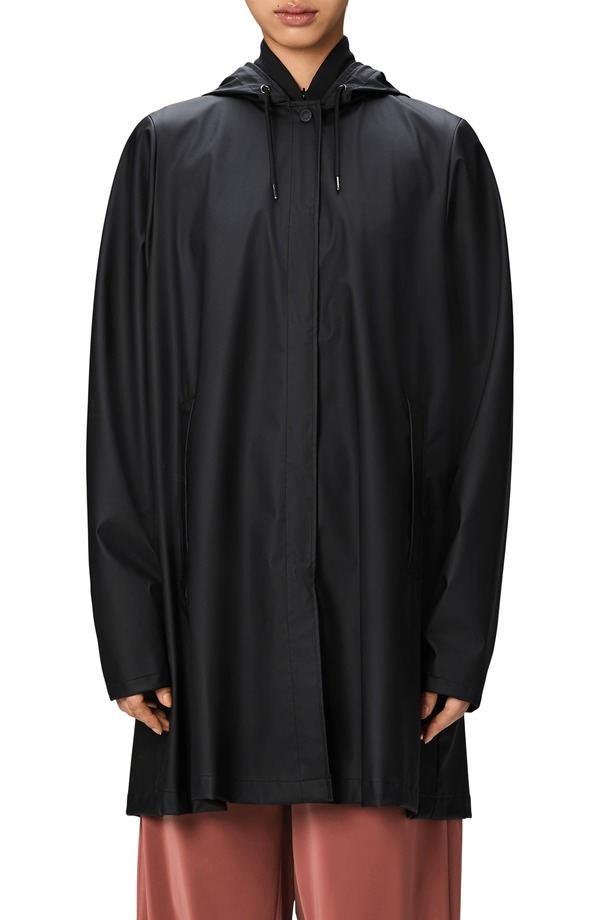 レインズ レディース アウター 上衣・上衣 A 伝達ルート Rains Waterproof A-Line Rain Jacket Black 黒いこと