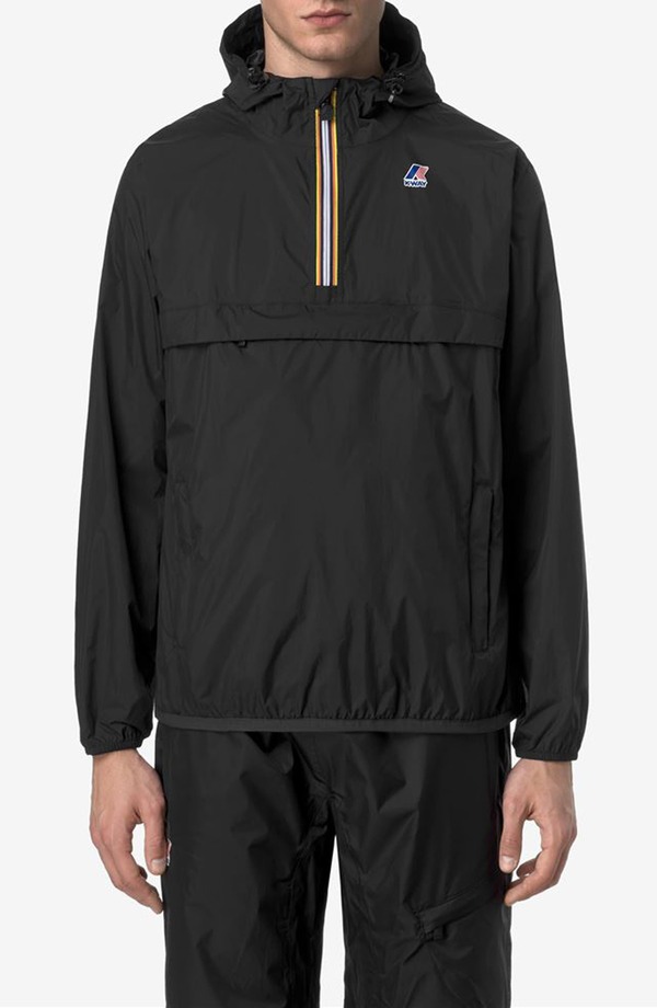 ケイ通い路 レディース アウター 上衣・上衣 K-Way Le Vrai 4.0 Leon Waterepellent Anorak Black Pure 黒いこと